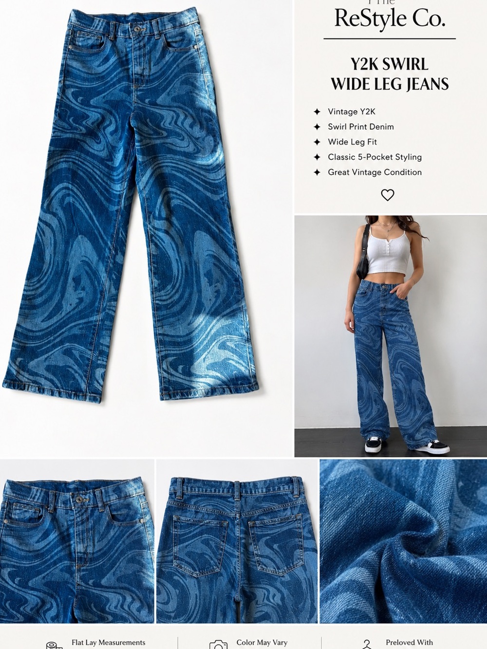 art class Blue Swirl Wide Leg Jeans